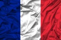 France flag on fabric texture. 3d work and 3d image