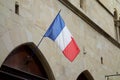 France flag on a facade in Corde Sur Ciel Royalty Free Stock Photo