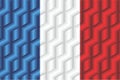 France flag from many cubes