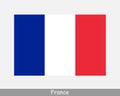 National Flag of France. French Country Flag. French Republic Detailed Banner. EPS Vector Illustration Cut File Royalty Free Stock Photo