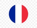 France Flag. Official flag of France. Vector illustration Royalty Free Stock Photo