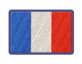 France Flag Patches Royalty Free Stock Photo