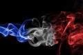 France flag smoke Royalty Free Stock Photo