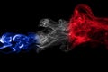 France flag smoke Royalty Free Stock Photo