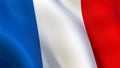 France Flag waving in the wind Royalty Free Stock Photo