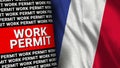 France flag with Work Permit Title