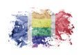 France Gay flag flag background painted on white paper with watercolor Royalty Free Stock Photo