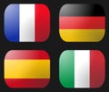 France Germany Italy Spain Flag Royalty Free Stock Photo