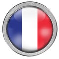 France Glass Web Button