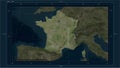 France highlighted - composition. High-res satellite