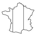 France icon, outline style