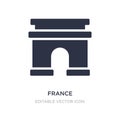 france icon on white background. Simple element illustration from Travel concept