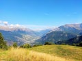 France Alpes Jarrier Saint-Jean-de-Maurienne Valley Summer blue sky Maurienne Savoie Royalty Free Stock Photo