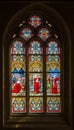 FRANCE JOSSELIN 2018 AUG: stained glass window in the local church