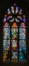 FRANCE JOSSELIN 2018 AUG: stained glass window in the local church