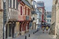 FRANCE JOSSELIN 2018 AUG: view of the Rue des Vierges street in Josselin town of France