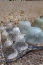 France   large bell-shaped jars that 19th-century French market gardeners placed over plants Royalty Free Stock Photo