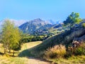 France Alpes Le Corbier Villarembert summer blue sky Maurienne Savoie Royalty Free Stock Photo