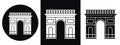France logo. Isolated French architecture on white background