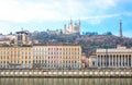 Arhitectures in the old town of Lyon Royalty Free Stock Photo