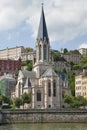 France, Lyon - August 3, 2013: The Church of St. George the 19th