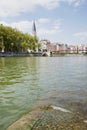 France, Lyon - August 3, 2013: View of the embankment of Lyon.