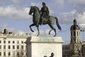 France; Lyon; Lyons; bellecour square Royalty Free Stock Photo