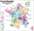 Illustration of departments of France Royalty Free Stock Photo