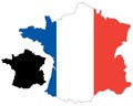 France map flag Royalty Free Stock Photo