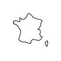 France map icon isolated on white background. Royalty Free Stock Photo