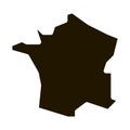 france on map icon Vector Glyph Illustration