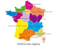 France map Royalty Free Stock Photo