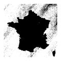 France map on vintage background. Black and white illustration Royalty Free Stock Photo