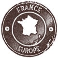 France map vintage stamp. Royalty Free Stock Photo