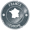 France map vintage stamp. Royalty Free Stock Photo