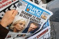 France Matin with Emmanuel Macron and Marine Le Pen on cover