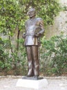 France Monaco Prince Rainier III statue in park