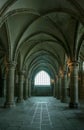 France. Mont Saint-Michel in the winter. Royalty Free Stock Photo