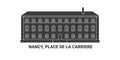 France, Nancy, Place De La Carriere travel landmark vector illustration