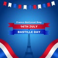 France National Day 14th of July Royalty Free Stock Photo