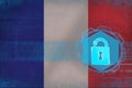 France network protected. Computer protection concept. Royalty Free Stock Photo