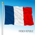 France official national flag, French Republic, European Union Royalty Free Stock Photo