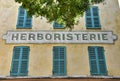 Old herbal medicine banner on the wall