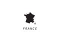 France outline map national borders Royalty Free Stock Photo