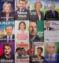 France, Paris, April 2022, The Twelve Professions of Faith for the 2022 presidential campaign in France Royalty Free Stock Photo