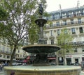 France, Paris, Ave de l\'Opera, Fontaine De Theatre Francais Royalty Free Stock Photo