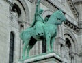 France, Paris, Basilica of the Sacred Heart, sculpture of the King Saint Louis