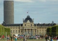 France, Paris, Champ de Mars, view of the Ecole Militaire
