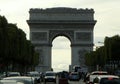 France, Paris, Champs-Elysees, view of the Arc de Triomphe Royalty Free Stock Photo