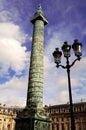 France, Paris: Column and place Vendome Royalty Free Stock Photo